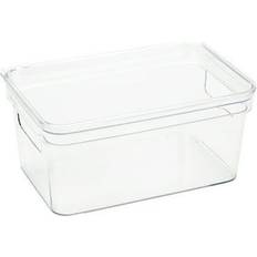 Baskets Simplify Small Lidded Plastic Storage Bin Basket