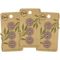 Dritz 18mm Recycled Cotton Round Buttons Medium Brown