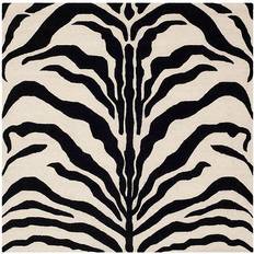 Zebra Carpets Safavieh Cambridge Black, White 72x72"