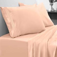 Sweet Home Collection 1500 Thread Count Bed Sheet Pink (259.1x167.6cm)