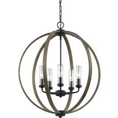 Generation Lighting Allier 5-Light Painted Farmhouse Globe Pendant Lamp