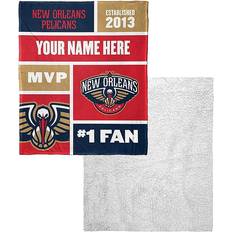 NBA New Orleans Silk Touch Personalized Sherpa Blankets