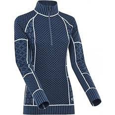 Donna - Lana merino Maglie Termiche Kari Traa Smekker Half Zip Baselayer - Marin