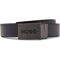 HUGO BOSS Golden Gürtel HUGO BOSS Reversible Belt with Pin and Plaque Buckles