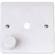 Dimmers Dimmer Switch Plate 1 Gang White PVC Click Scolmore