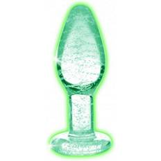 Booty Sparks Glim-in-the-Dark analplugg av glas Medium