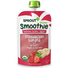 Sprout 4 Oz.strawberry Banana With Yogurt Veggies Flax Seed Organic Smoothie