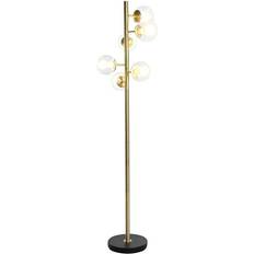 Alimenté par batterie - Éclairage Intérieur Lampes sur Pied Dkd Home Decor Golden Metal Floor Lamp 170cm