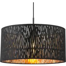 Globo Lustres Globo Suspension Design Velours Tuxon Diam. 40 x H. 140 cm - Noir Lustre