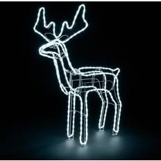 Christow Large Standing Light Up Reindeer Rope Christmas Lamp