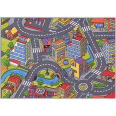 Rebel Roads Bil Barnmatta Stadsliv 95x133cm