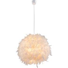 Éclairages Globo Lighting Katunga Hängeleuchte Weiß E27 Dimmbar 45x120 cm Lustre