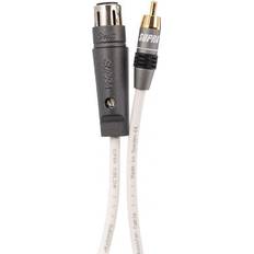 Subwooferkabel Supra Sublink RCA-XLR hona, semi-balanserad subwooferkabel 2