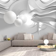 Artgeist Fototapet af flot hvid kunst White Corridors (flere størrelser) 350x245
