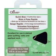 Snedslå Band Clover Quick Bias Fusible Bias Tape 1/4"X11yd-Black