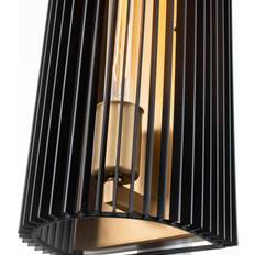 Kichler Vägglampa Linara, svart/mässing, 1 Väggarmatur