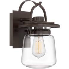 Elstead Lighting Utomhusvägglampa Lasalle, svart/klar, 29,6cm Väggarmatur