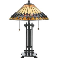 Bronzo Illuminazioni QUOIZEL Scrivania Tiffany A 2 Luci Vintage Bronzo E27 394x394x572 mm Lampada da tavolo