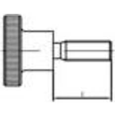 Toolcraft 1060869 Fingerskruer M6 25 mm DIN 464 Rustfrit stål 10 stk