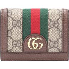 Ophidia GG Card Case Wallet - Brown