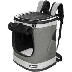 Pets Odash Pet Carriers Smoke - Smoke Gray Deluxe Backpack Pet