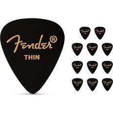 Black Picks Fender 351 Shape Classic Celluloid Guitar Picks (12-Pack) Thin 12 Pack
