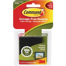 Command Black 6 Sets/Pkg Hanging Picture Hook