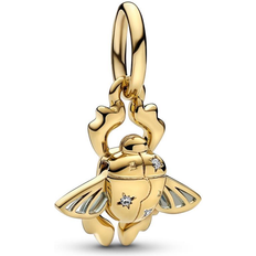 Pandora Disney Aladdin Scarab Beetle Dangle Charm - Guld/Transparent
