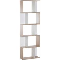 Black Shelves Homcom S Shape Unit Book Shelf 184.5cm