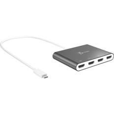 J5create usb hdmi adapter j5create JCA366-N USB-C to 4-Port HDMI Multi-Monitor Adapter Silve