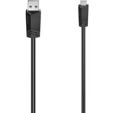 Hama USB cable USB 2.0 USB-A plug, USB-Mini-B plug