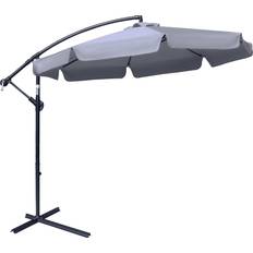 Garden & Outdoor Environment OutSunny 2.7m Cantilever Parasol Garden Banana Umbrella with Crank Cross Base