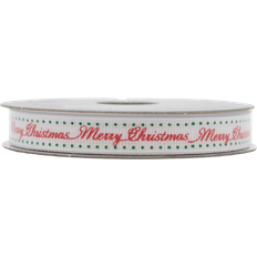 Wit Cadeaupapierlinten Premier Merry Christmas Decoratieve Linten Wit 2.7m