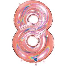 Grabo Ballon Géant Chiffre 8 Holographique Rose Gold (102 cm)