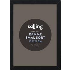 Salling smal sort A5 m/klart glas Ramme