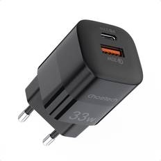 Choetech Batteries et Chargeurs Choetech Fast USB Väggladdare USB-C PD QC 33W Svart