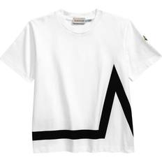 Moncler kids Moncler Kid's M Logo Stripe Graphic Tee - White