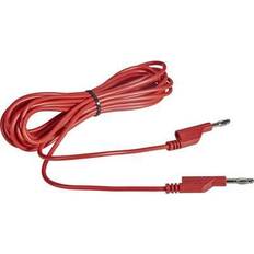 Voltcraft MS5/RT Prøveledning [Lamelstik 4 mm Lamelstik 4 mm] 5.00 m Rød 1 stk