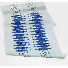 Almedahls Sill Tablecloth White, Blue (140x45cm)
