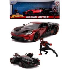 Ford gt Spiderman Miles Morales 2017 Ford GT leksaksbil och figur i metall 17 cm