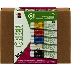Gul Lakmaling Marabu Marabu Green alkydmaling, primær farver 5x100 ml