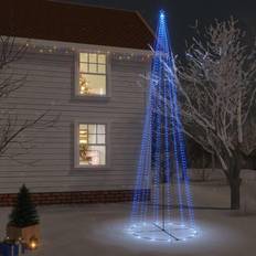 Lumières de Noël vidaXL Arbre Cône 1134 LED Bleues 230x800 cm Guirlande Lumineuse de Sapin de Noël