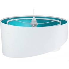 Turquoise Lustres Euluna Suspension Vivien Bicolore Blanc/Turquoise Lustre