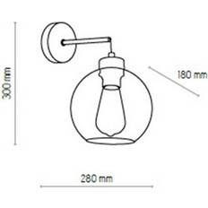 Euluna Cubus Vägglampa Flamma Ø 18 cm Väggarmatur