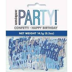Fødselsdage Konfetti Unique Happy Birthday konfetti BLÅ