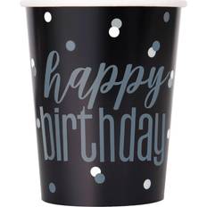 Unique Happy Birthday Pappersmuggar Svart