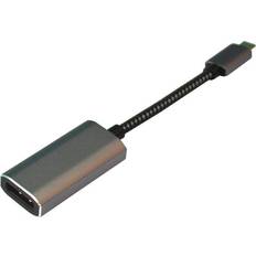 Displayport kabel 1.2 Nordic USBC-N1196 USB C - Displayport 1.2 Adapter M-F 0.1m