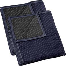 Cartones Ondulados Sure-Max 2 Moving & Packing Blankets Pro Economy 80" x 72" (35 lb/dz weight) Professional Quilted Shipping Furniture Pads Navy Blue and Black