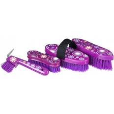 Tough-1 Printed Brushes Purple Flower 4 Piece Set