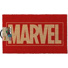 Beige Entrance Mats Marvel Logo Doormat Red, Beige